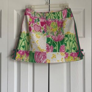 Girl’s Size 14 Lilly Pulitzer Lil Kim Skort in Multi Derby Derby Patch Print.